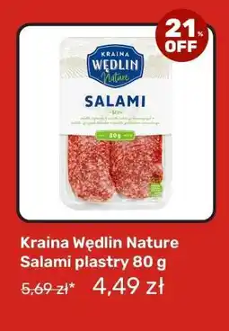 Biedronka Kraina Wędlin Nature Salami plastry 80 g oferta