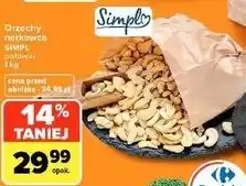 Carrefour Market Orzechy nerkowca połówki SIMPL oferta