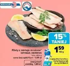 Carrefour Market Filety z mintaja mrożone KRYMAR, HERRING bez skóry oferta