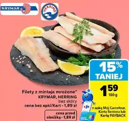 Carrefour Filety z mintaja mrożone KRYMAR, HERRING bez skóry oferta