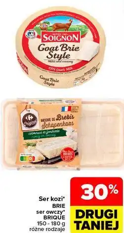 Carrefour Ser kozi BRIE, ser owczy BRIQUE oferta