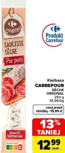 Carrefour Kiełbasa CARREFOUR SÈCHE ORIGINAL oferta