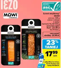 Carrefour Łosoś wędzony MOWI porcja oferta