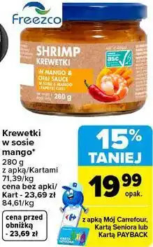 Carrefour Krewetki w sosie mango Freezco oferta