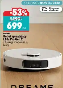 Biedronka Robot sprzątający L10s Pro Gen 2 z funkcją mopowania Dreame, biały oferta