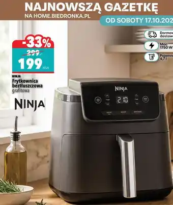 Frytkownica beztłuszczowa grafitowa Ninja