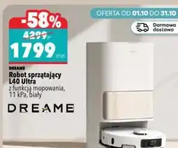 Biedronka Robot sprzątający L40 Ultra z funkcją mopowania, 11 kPa, biały Dreame oferta