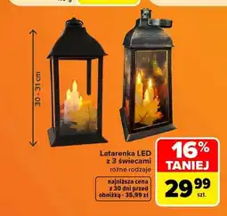Carrefour Latarenka LED z 3 świecami oferta