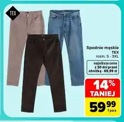 Carrefour Spodnie męskie TEX oferta
