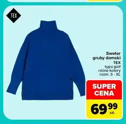 Carrefour Sweter gruby damski typu golf TEX oferta