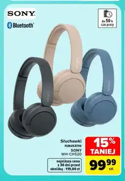 Carrefour Słuchawki nauszne WH-CH520 Sony oferta