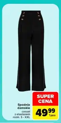 Carrefour Spodnie damskie casual z elastanem oferta