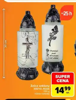 Carrefour Znicz szklany Róża oferta