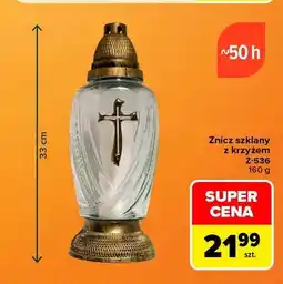 Carrefour Znicz szklany z krzyżem Z-536 oferta