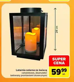 Carrefour Latarnia solarna ze świecą oferta