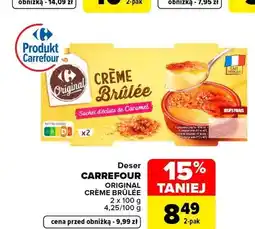 Carrefour Deser Carrefour Original Crème Brûlée 2-pak oferta