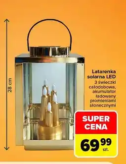 Carrefour Latarenka solarna LED 3 świeczki oferta