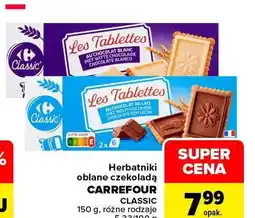Carrefour Herbatniki oblane czekoladą Carrefour Classic oferta