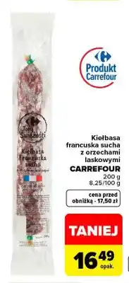 Carrefour Kiełbasa francuska sucha z orzechami laskowymi Carrefour oferta