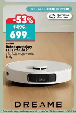 Biedronka Robot sprzątający L10s Pro Gen 2 z funkcją mopowania biały Dreame oferta