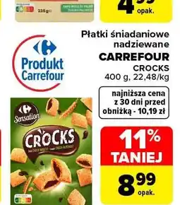 Carrefour Płatki śniadaniowe nadziewane Carrefour Crocks oferta