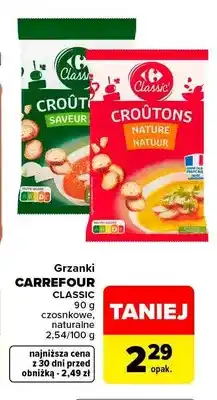 Carrefour Grzanki czosnkowe Carrefour Classic oferta