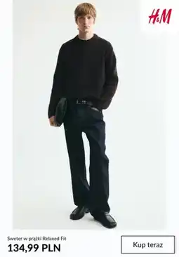 H&M Sweter w prążki Relaxed Fit H & M oferta