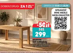 Biedronka Stół rozkładany Meblomaster oferta