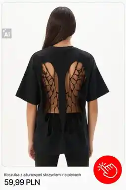 Cropp Koszulka z ażurowymi skrzydłami na plecach Cropp oferta