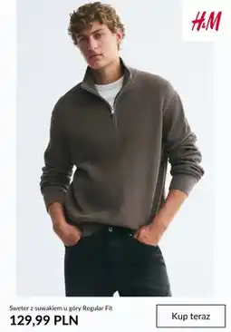 H&M Sweter z suwakiem u góry Regular Fit H & M oferta