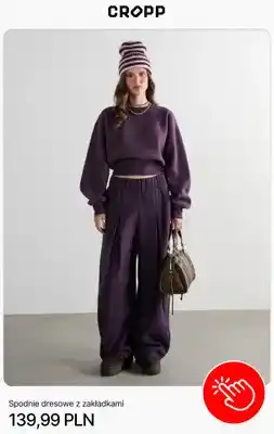 Cropp Spodnie dresowe z zakładkami Cropp oferta