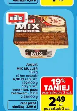 Carrefour Jogurt Mix Müller oferta