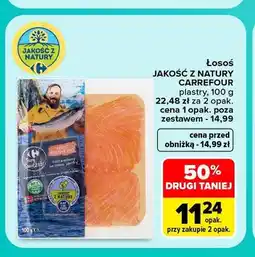 Carrefour Łosoś plastry Jakość z Natury Carrefour oferta
