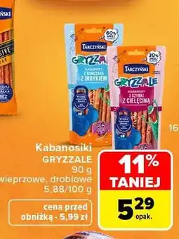 Carrefour Kabanosiki Gryzzale wieprzowe Tarczyński oferta