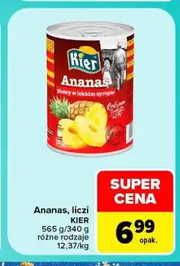 Carrefour Ananas w puszce plastry w lekkim syropie Kier oferta