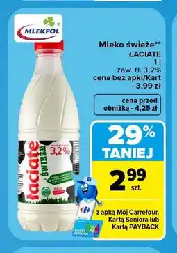 Carrefour Mleko świeże Łaciate 3,2% oferta