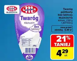 Carrefour Twaróg półtłusty bez laktozy klinek Mlekovita oferta