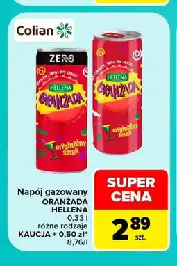Carrefour Napój gazowany Oranżada Hellena oryginalny smak oferta