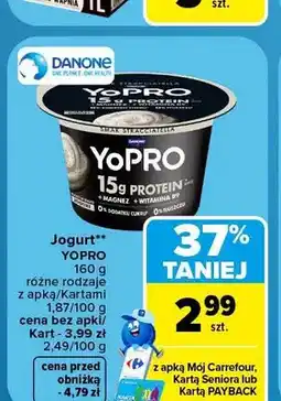 Carrefour Jogurt YoPRO Danone oferta