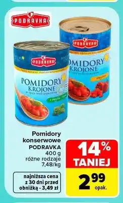 Carrefour Pomidory konserwowe Podravka oferta