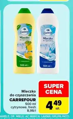 Carrefour Mleczko do czyszczenia Carrefour cytrynowe oferta