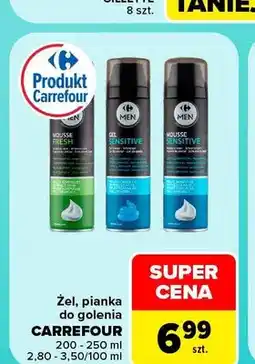 Carrefour Żel do golenia sensitive Carrefour oferta