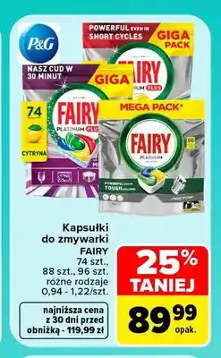 Carrefour Kapsułki do zmywarki Fairy oferta