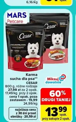 Carrefour Karma sucha dla psa Cesar oferta