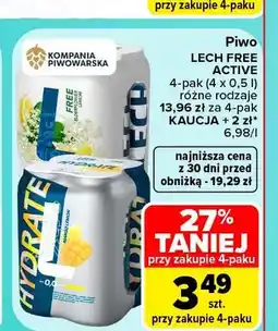 Carrefour Piwo bezalkoholowe Lech Active 4-pak oferta