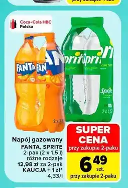 Carrefour Napój gazowany Fanta 2-pak oferta