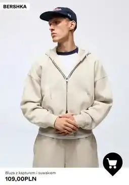 Bershka Bluza z kapturem i suwakiem Bershka oferta