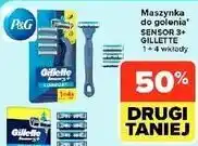 Carrefour Market Maszynka do golenia Sensor 3+ Gillette 1 + 4 wkłady oferta