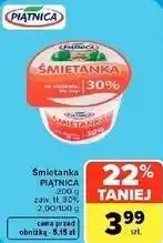 Carrefour Market Śmietanka Piątnica 200 g zaw. tł. 30% oferta