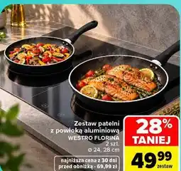 Carrefour Zestaw patelni z powłoką aluminiową WESTRO FLORINA oferta
